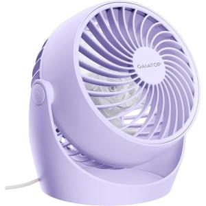 image:imageGaiatop Desk Fan 5Inch Portable Electric Table Desktop Air Circulator Fans Small but Powerful with 3 Speed 360 Adjustable Tilt for Cooling Home Dorm Office Bedroom Bathroom Kitchen PinkPurple