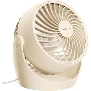 image:imageGaiatop Desk Fan 5Inch Portable Electric Table Desktop Air Circulator Fans Small but Powerful with 3 Speed 360 Adjustable Tilt for Cooling Home Dorm Office Bedroom Bathroom Kitchen PinkBeige