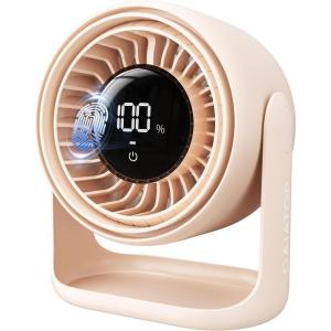 image:imageGaiatop Desk Fan with Touch Control 4000mAh Battery 5 Speeds Ultra Quiet Bedroom Fan with LED Display 90 Tilt 77 Inch USBC Rechargeable Desktop Fan for Dorm Office Room Home Office BlackPink