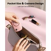image:imageGaiatop Mini Neck Fan Rechargeable Handheld Desk Use LED Power Display 3 Speed 360Rotate Mirror for Lash Makeup Cute Camera Design Small Portable USB Fans Personal Cooling Travel EssentialsPink