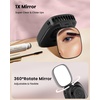 image:imageGaiatop Mini Neck Fan Rechargeable Handheld Desk Use LED Power Display 3 Speed 360Rotate Mirror for Lash Makeup Cute Camera Design Small Portable USB Fans Personal Cooling Travel EssentialsBlack