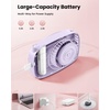 image:imageGaiatop Mini Neck Fan Rechargeable Handheld Desk Use LED Power Display 3 Speed 360Rotate Mirror for Lash Makeup Cute Camera Design Small Portable USB Fans Personal Cooling Travel EssentialsPurple