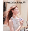 image:imageGaiatop Mini Neck Fan Rechargeable Handheld Desk Use LED Power Display 3 Speed 360Rotate Mirror for Lash Makeup Cute Camera Design Small Portable USB Fans Personal Cooling Travel EssentialsPurple