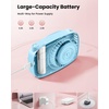 image:imageGaiatop Mini Neck Fan Rechargeable Handheld Desk Use LED Power Display 3 Speed 360Rotate Mirror for Lash Makeup Cute Camera Design Small Portable USB Fans Personal Cooling Travel EssentialsBlue