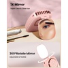 image:imageGaiatop Mini Neck Fan Rechargeable Handheld Desk Use LED Power Display 3 Speed 360Rotate Mirror for Lash Makeup Cute Camera Design Small Portable USB Fans Personal Cooling Travel EssentialsPink