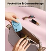 image:imageGaiatop Mini Neck Fan Rechargeable Handheld Desk Use LED Power Display 3 Speed 360Rotate Mirror for Lash Makeup Cute Camera Design Small Portable USB Fans Personal Cooling Travel EssentialsBlue