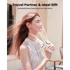 image:imageGaiatop Mini Neck Fan Rechargeable Handheld Desk Use LED Power Display 3 Speed 360Rotate Mirror for Lash Makeup Cute Camera Design Small Portable USB Fans Personal Cooling Travel EssentialsWhite