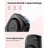 image:imageGaiatop Mini Neck Fan Rechargeable Handheld Desk Use LED Power Display 3 Speed 360Rotate Mirror for Lash Makeup Cute Camera Design Small Portable USB Fans Personal Cooling Travel EssentialsBlack