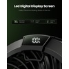 image:imageGaiatop Portable Camping Fan with LED Lantern 360Rotation and Clip on for Desk 4000mAh USB Rechargeable Battery Powered Digital Display and Hanging Hook for Tent Outdoor Travel Bedroom BlackBlack