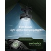 image:imageGaiatop Portable Camping Fan with LED Lantern 360Rotation and Clip on for Desk 4000mAh USB Rechargeable Battery Powered Digital Display and Hanging Hook for Tent Outdoor Travel Bedroom BlackBlack