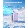 image:imageGaiatop Portable Handheld Mini Fan 6 Speeds 16900 RPM High Velocity Personal Fan with LED Display USB Rechargeable Mini Fan with Lanyard for Makeup Travel Outdoor Fan for Women Girl Gift PinkPurple