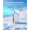 image:imageGaiatop Portable Handheld Mini Fan 6 Speeds 16900 RPM High Velocity Personal Fan with LED Display USB Rechargeable Mini Fan with Lanyard for Makeup Travel Outdoor Fan for Women Girl Gift PinkWhite