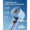 image:imageGaiatop Portable Mini Fan 3 Speed Handheld Fans with Power Display Flashlight USB Rechargeable Battery Lightweight Personal Cooling for Women Men Indoor Outdoor Travel PinkBlue