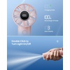 image:imageGaiatop Portable Mini Fan 3 Speed Handheld Fans with Power Display Flashlight USB Rechargeable Battery Lightweight Personal Cooling for Women Men Indoor Outdoor Travel PinkPink