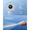 image:imageGaiatop Portable Mini Fan 3 Speed Handheld Fans with Power Display Flashlight USB Rechargeable Battery Lightweight Personal Cooling for Women Men Indoor Outdoor Travel PinkBlue