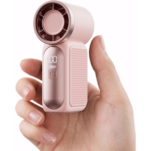 image:imageGaiatop Portable Handheld Mini Fan 6 Speeds 16900 RPM High Velocity Personal Fan with LED Display USB Rechargeable Mini Fan with Lanyard for Makeup Travel Outdoor Fan for Women Girl Gift PinkPink