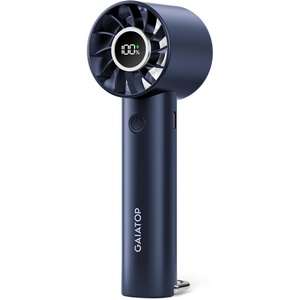 image:imageGaiatop Portable Mini Fan 3 Speed Handheld Fans with Power Display Flashlight USB Rechargeable Battery Lightweight Personal Cooling for Women Men Indoor Outdoor Travel PinkNavy Blue