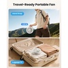image:imageGaiatop Foldable Small Desk Fan with LED Night Light 68in Wireless 6000mAh Battery Powered Portable Fan USB Rechargeable Bedroom Office Dorm Camping Travel Cruise Essentials Gifts for Women MenWhite