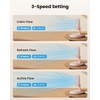 image:imageGaiatop Foldable Small Desk Fan with LED Night Light 68in Wireless 6000mAh Battery Powered Portable Fan USB Rechargeable Bedroom Office Dorm Camping Travel Cruise Essentials Gifts for Women MenPink