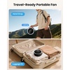 image:imageGaiatop Foldable Small Desk Fan with LED Night Light 68in Wireless 6000mAh Battery Powered Portable Fan USB Rechargeable Bedroom Office Dorm Camping Travel Cruise Essentials Gifts for Women MenBlack