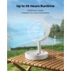 image:imageGaiatop Foldable Small Desk Fan with LED Night Light 68in Wireless 6000mAh Battery Powered Portable Fan USB Rechargeable Bedroom Office Dorm Camping Travel Cruise Essentials Gifts for Women MenWhite