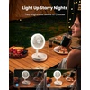 image:imageGaiatop Foldable Small Desk Fan with LED Night Light 68in Wireless 6000mAh Battery Powered Portable Fan USB Rechargeable Bedroom Office Dorm Camping Travel Cruise Essentials Gifts for Women MenWhite