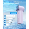 image:imageGaiatop Mini Portable Handheld Fan 4000mAh 15h Max Runtime Personal Turbo Fans Pocket Size High Speed 1100 Adjustable Small Hand Fan Outdoor Travel Concert Essentials Gifts for Women Men PinkPurple