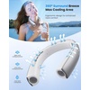 image:imageGaiatop Portable Neck Fan 40 Stretch Neck Cooler with 360 Surrounding Cooling 1100 Speed Scroll Switch Hands Free Personal Fans H1 Turbo Mode for Outdoor Travel Office Gym Gift for Dad Mom SilverSilver