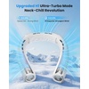 image:imageGaiatop Portable Neck Fan 40 Stretch Neck Cooler with 360 Surrounding Cooling 1100 Speed Scroll Switch Hands Free Personal Fans H1 Turbo Mode for Outdoor Travel Office Gym Gift for Dad Mom SilverSilver