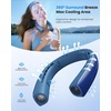 image:imageGaiatop Portable Neck Fan 40 Stretch Neck Cooler with 360 Surrounding Cooling 1100 Speed Scroll Switch Hands Free Personal Fans H1 Turbo Mode for Outdoor Travel Office Gym Summer Gifts Blue