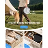 image:imageGaiatop Portable Pedestal Fan 16000mAh Battery Max 74h Runtime Foldable Oscillating Standing Fan Collapsible Desk Fans LED Light Case amp Remote Control 4 Speeds for Outdoor Travel Camping WhiteWhite