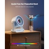 image:imageGaiatop Portable Quiet Desk Fan 6000mAh Rechargeable Battery Fan with RGB Ring 18Hrs Runtime 5Speed Strong Wind Bedroom Office Desk Accessories Gifts for Women Men Teens SilverBlue