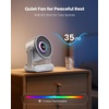 image:imageGaiatop Portable Quiet Desk Fan 6000mAh Rechargeable Battery Fan with RGB Ring 18Hrs Runtime 5Speed Strong Wind Bedroom Office Desk Accessories Gifts for Women Men Teens SilverSilver