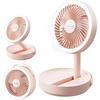 image:imageGaiatop Foldable Small Desk Fan with LED Night Light 68in Wireless 6000mAh Battery Powered Portable Fan USB Rechargeable Bedroom Office Dorm Camping Travel Cruise Essentials Gifts for Women MenPink