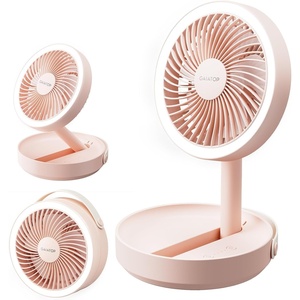 image:imageGaiatop Foldable Small Desk Fan with LED Night Light 68in Wireless 6000mAh Battery Powered Portable Fan USB Rechargeable Bedroom Office Dorm Camping Travel Cruise Essentials Gifts for Women MenPink