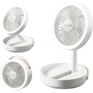 image:imageGaiatop Foldable Small Desk Fan with LED Night Light 68in Wireless 6000mAh Battery Powered Portable Fan USB Rechargeable Bedroom Office Dorm Camping Travel Cruise Essentials Gifts for Women MenWhite