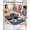 image:imageGaiatop Food Warming Mat FastHeating Silicone Electric Warming Tray with Heat Insulating Pad 7Level Temp 8h Timer Food Warmer Mat Portable Heating Mat for Countertop Gatherings Party Home Blue