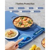 image:imageGaiatop Food Warming Mat FastHeating Silicone Electric Warming Tray with Heat Insulating Pad 7Level Temp 8h Timer Food Warmer Mat Portable Heating Mat for Countertop Gatherings Party Home Blue