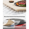 image:imageGaiatop Warming Mat for Food with Trivet amp Light Food Warming Mats for Countertop 6 Temp Level 6 Timer Settings FullSurface Fast Heating Portable Silicone Food Warmer for Parties BuffetCream