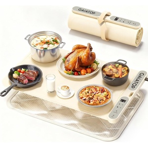 image:imageGaiatop Food Warming Mat FastHeating Silicone Electric Warming Tray with Heat Insulating Pad 7Level Temp 8h Timer Food Warmer Mat Portable Heating Mat for Countertop Gatherings Party HomeWhite