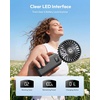 image:imageGaiatop 4000mAh Handheld Mini Fan 7110RPM High Speed Portable Personal Fan 3 Gears Strong Wind LED Display USB Rechargeable Battery Operated Gift for Women Makeup Travel Outdoor PinkBlack