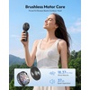 image:imageGaiatop 4000mAh Handheld Mini Fan 7110RPM High Speed Portable Personal Fan 3 Gears Strong Wind LED Display USB Rechargeable Battery Operated Gift for Women Makeup Travel Outdoor PinkBlack