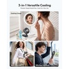 image:imageGaiatop 4000mAh Handheld Mini Fan 7110RPM High Speed Portable Personal Fan 3 Gears Strong Wind LED Display USB Rechargeable Battery Operated Gift for Women Makeup Travel Outdoor PinkBlack