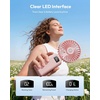 image:imageGaiatop 4000mAh Handheld Mini Fan 7110RPM High Speed Portable Personal Fan 3 Gears Strong Wind LED Display USB Rechargeable Battery Operated Gift for Women Makeup Travel Outdoor PinkPink