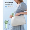 image:imageGaiatop Mini Portable Handheld Fan 3 Speed Powerful Battery Operated Small USB Rechargeable Personal Fan for Makeup Eyelash Camping Beach Airplane Travel Essentials for Women GirlsGreen