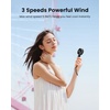 image:imageGaiatop Mini Portable Handheld Fan 3 Speed Powerful Battery Operated Small USB Rechargeable Personal Fan for Makeup Eyelash Camping Beach Airplane Travel Essentials for Women GirlsBlack