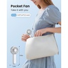 image:imageGaiatop Mini Portable Handheld Fan 3 Speed Powerful Battery Operated Small USB Rechargeable Personal Fan for Makeup Eyelash Camping Beach Airplane Travel Essentials for Women GirlsWhite