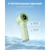 image:imageGaiatop Portable Handheld Turbo Fan 1100 Adjustable High Speeds 320Hrs Cooling Times 4800mAh USB Rechargeable Portable Small Hand Fans with Lanyard for Outdoor Travel Home Make Up Army GreenGreen