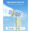 image:imageGaiatop Portable Handheld Turbo Fan 1100 Adjustable High Speeds 320Hrs Cooling Times 4800mAh USB Rechargeable Portable Small Hand Fans with Lanyard for Outdoor Travel Home Make Up Army GreenGreen