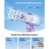 image:imageGaiatop Portable Handheld Turbo Fan 15 Hrs Cooling 180 Foldable 4in1 Hand Held Fans 6Speed 1100 Personal Mini Handheld Fans Small Portable Fan for Travel Working Outdoor Women Gifts BlackPurple